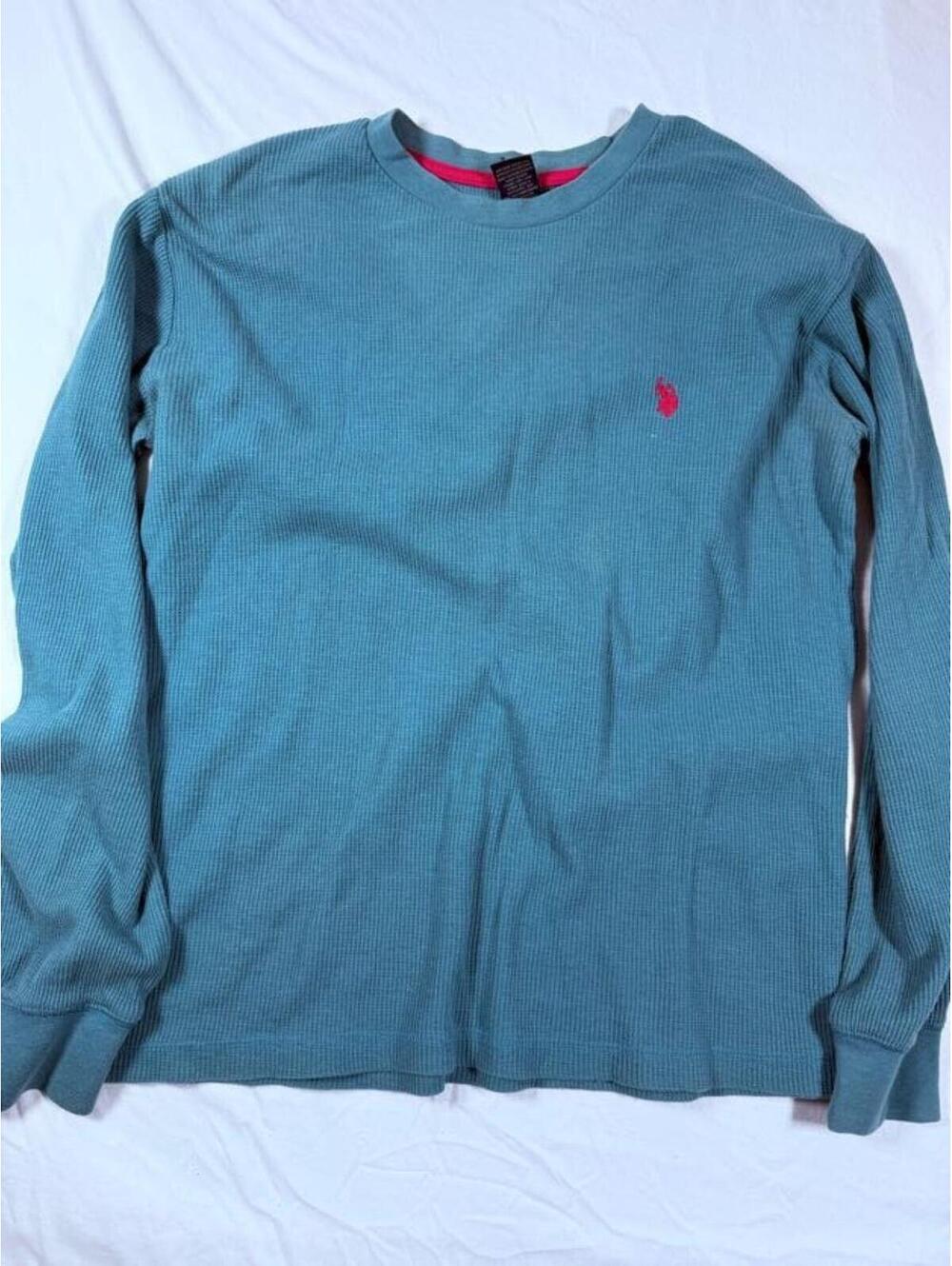 U.S. Polo Assn. Long Sleeve Thermal Shirt Blue Large